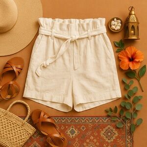Paperbag High Waist Shorts
